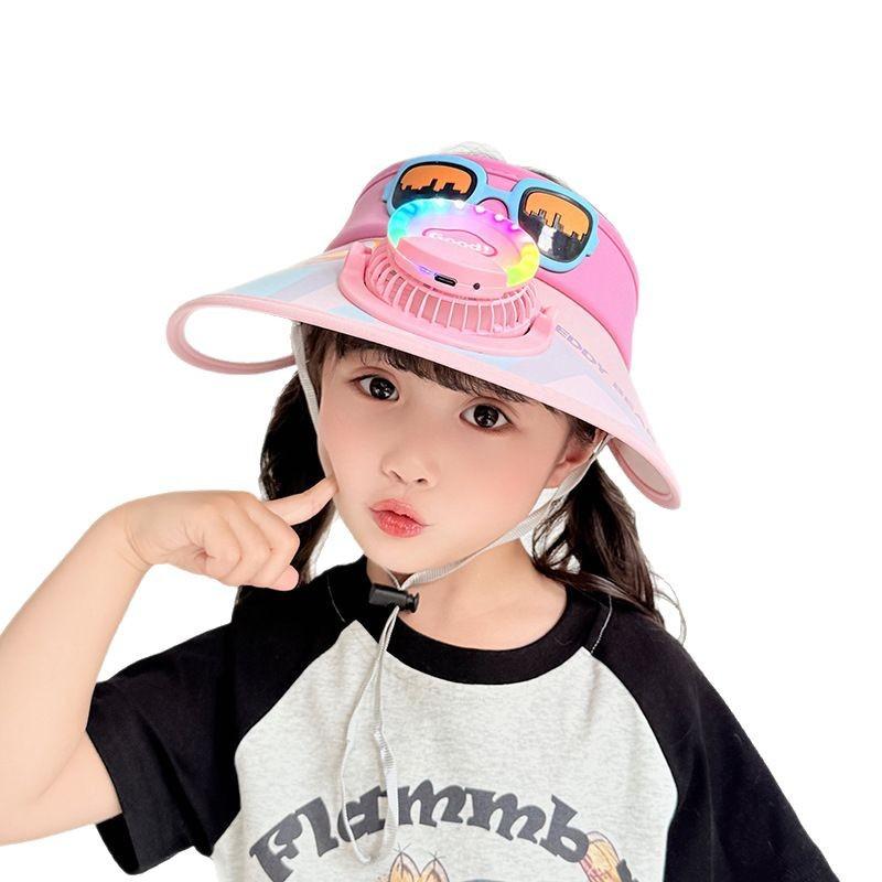 Sun Protection Fan Hat Children's Air Top Hat Summer Outdoor Anti Ultraviolet Air Top Sun Hat Sun Hat Girl's Hat
