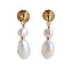 Baroque Freshwater Pearl Tassel Ear Clips for Non-Pierced Ears - Cold Style Fashion Earrings