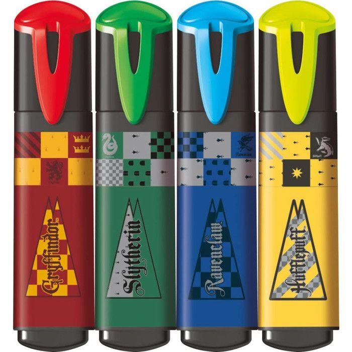 Pochette de 4 surligneurs - Harry Potter - Pointe biseautée - Maped