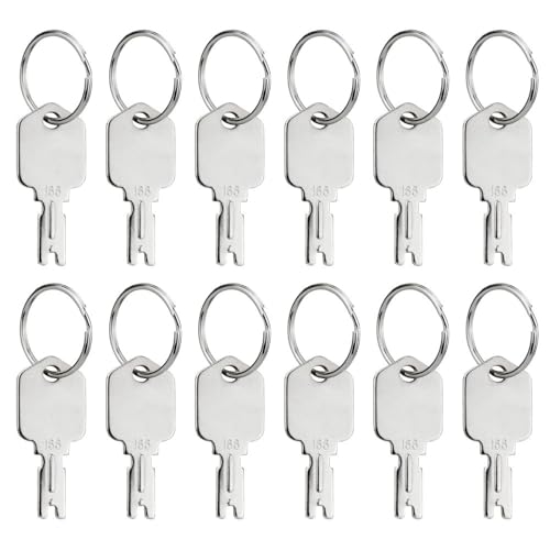 

12 шт. ключей зажигания, 166 ключей для вилочных погрузчиков, запчасти для оценщиков автомобилей, подходящие для Hyster, Clark, Yale, Hyster, Komatsu, Fork