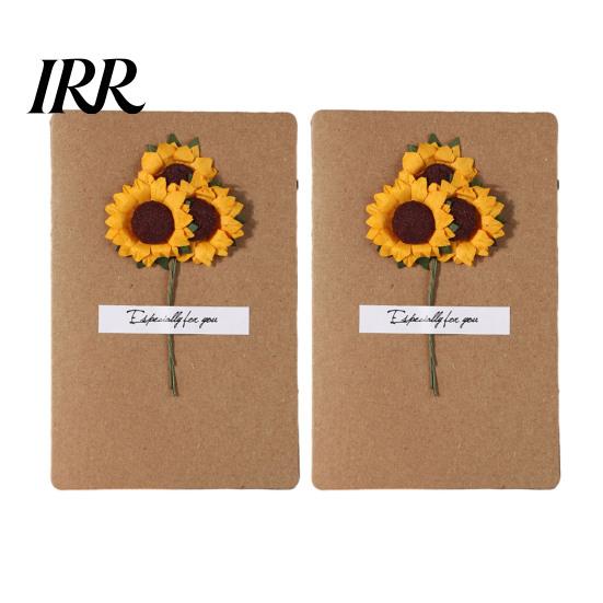 Natürliche Trockenblumen-Karte 2 Stück Gruß Handgemacht Retro Geschenk Botanisch DIY Einladung Wunsch für Hochzeit Geburtstag Babyparty Abschluss Einzigartig