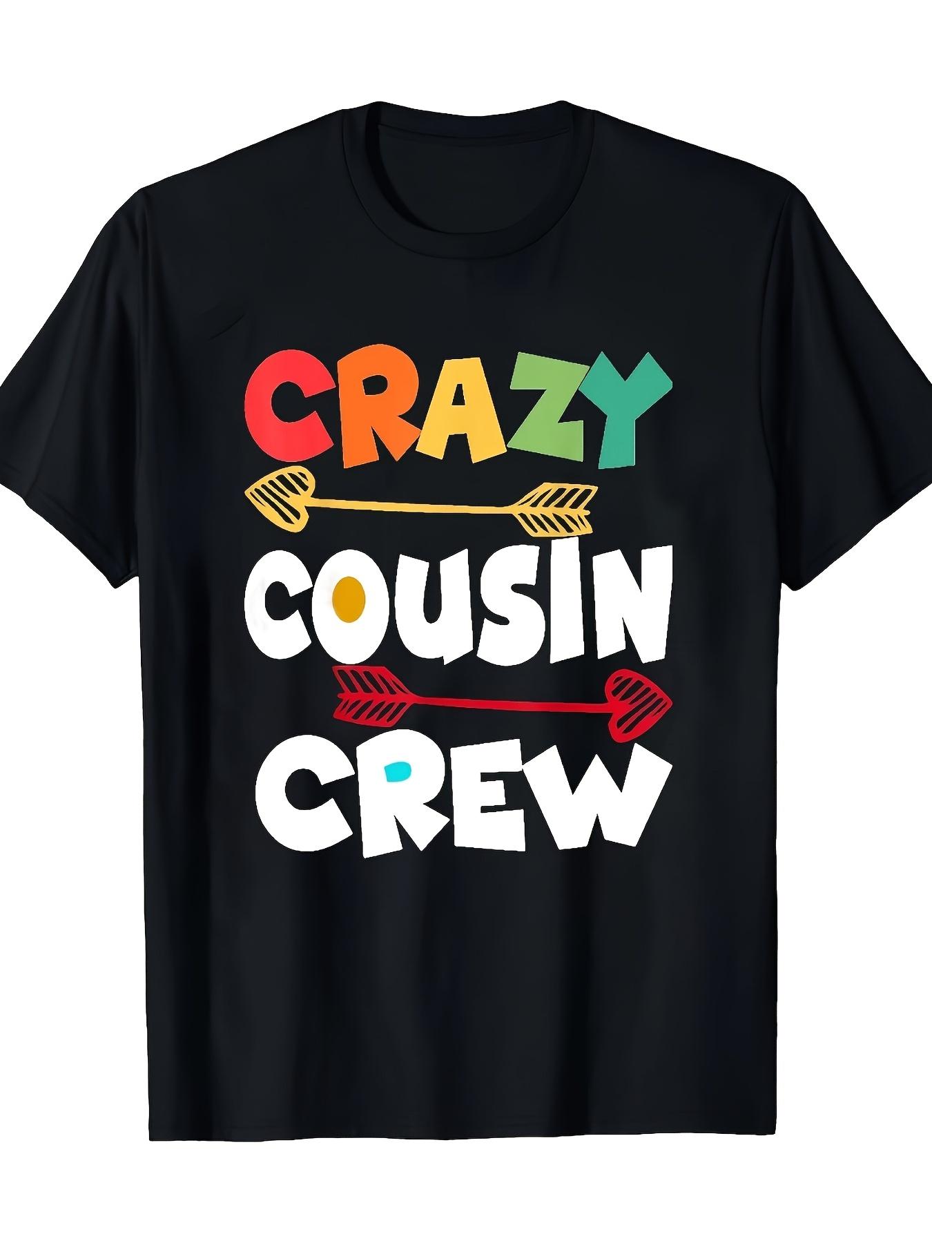 Crazy Cousin Team Laughing Matching Family Boys Teen T-Shirt XXXL