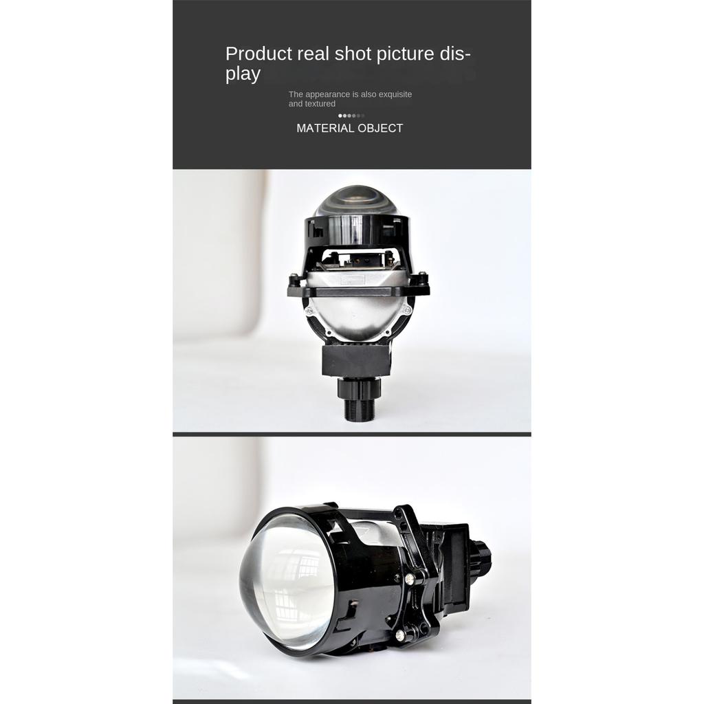 LED Car Light Headlight 2.5 Inch Double Light Lens Double Light Cup 65W Small Sunlight Type Car and Motorcycle Universal 12V