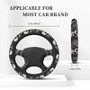 NEW Car Steering Wheel Cover No Inner Circle Skull Design Universal Steering Wheel Protector Anti-Slip Automotive Accessories