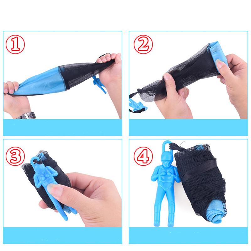 3 ADET El Atılan Paraşüt Çocuklar İçin Dış Mekan Eğlenceli Spor Oyunu Oyuncakları Paraşüt Karakterleri Asker Ebeveyn Çocuk Etkileşimi