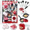 Realistic Mini Kitchen Playset Kids Pretend Cooking Toy Set with Miniature Utensils Educational Role Play Game Gift for Children