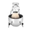 Stainless Steel Shaving Brush Beard Brush Holder Stand Soap Bowl Shaving Tool Set38092