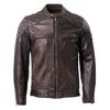 Giacca da motociclista in vera pelle da uomo vintage di taglia cinese, in pelle di mucca naturale, cappotto maschile autunnale
