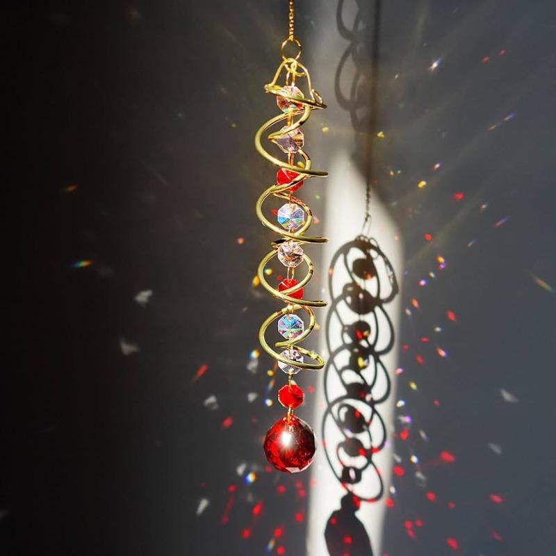 Sun Catcher Wind Chimes Crystal Wind Chime Living Room Luxury Hang Stained Glass Outdoor Macrame Pendant Decoration Accessories