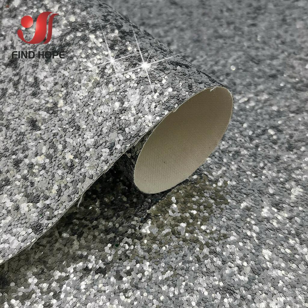 Sparkly Chunky Glitter Fabric Roll Rainbow Iridescent Vinyl Faux Leather Fabric Bow Craft DIY Earring Material Handmade