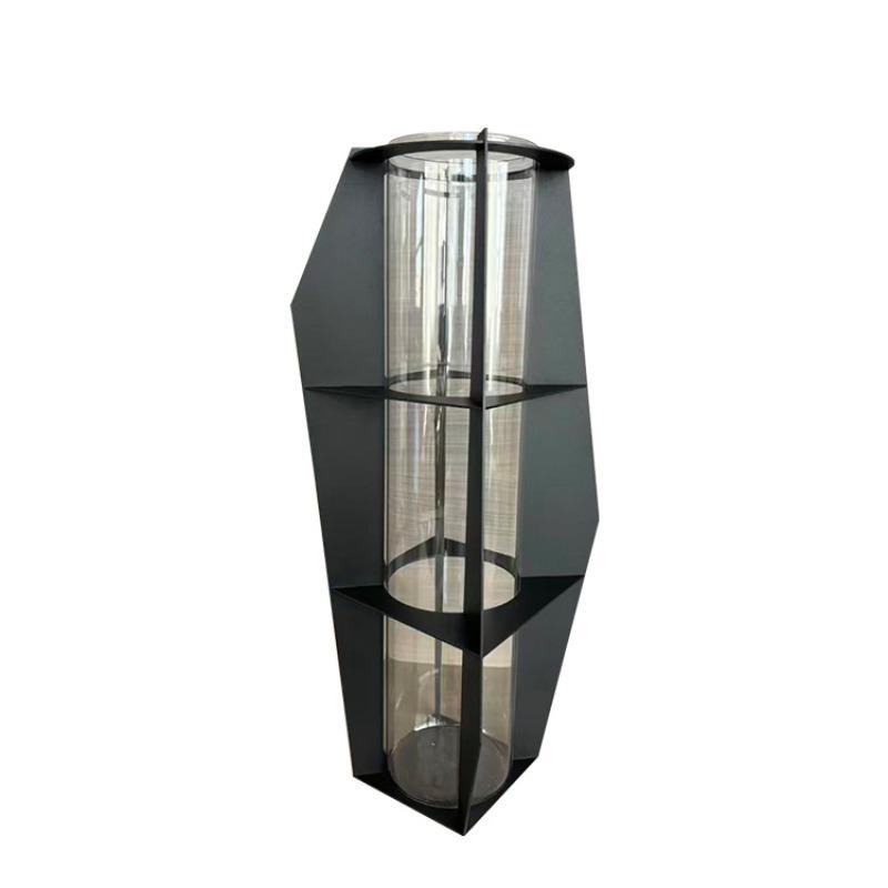 Creative Glass Vases Living Room Desktop Flower Bottle Balcony Decoration Vases Ornament Modern Garden Storage Bottle Ornament