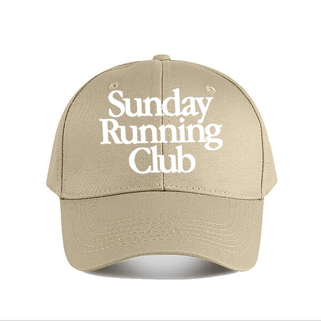 Sunday Running Club Text Baseball Cap Fashion Outdoor Sports Sunhat Unisex Snapback Cap WoUnisexs