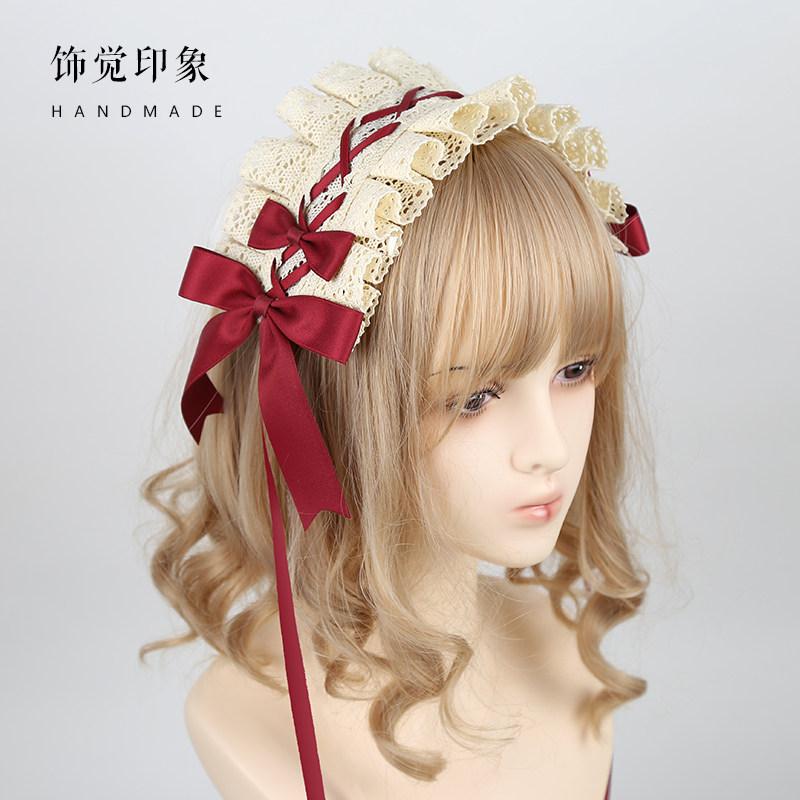 Lolita Headress Japanese Sweet Daily Girl Headband Original Handmade Lolita Headband Lace Hair Accessories