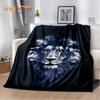 3D-Cartoon-Tiger, Wolf, Löwe, Leopard, Tier, Plüschdecke, Flanelldecke, Überwurf, Decke für Wohnzimmer, Schlafzimmer, Bett, Sofa, Picknick