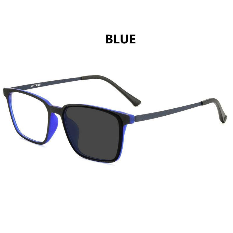Ultralight Pure Titanium Photochromic Reading Glasses For Men Anti Blue Light Presbyopia Eyeglasses Resin Lens+0.5 0.75 1.75 2.5