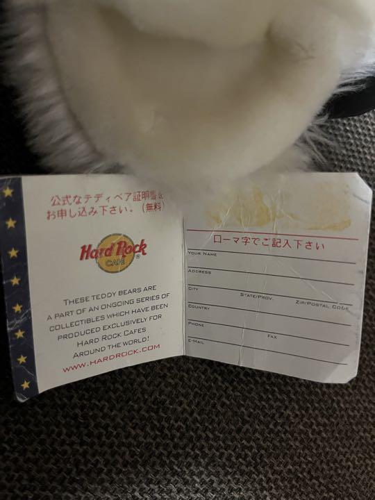 [USED] Hard Rock Cafe TOKYO Teddy Bear + Black Cat Plush Toy
