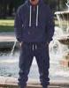 2025 Men's Multi-Pocket Casual Sports Half-Zip Hoodie Set