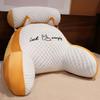 Bed Rest Reading Pillow with Arm Support Cartoon Print Detachable Backrest Support Sofa Couch Pillow Cushion