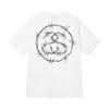 Grenzüberschreitende europäische und amerikanische Trendmarken, eine Vielzahl bedruckter Herren- und Damen-Kurzarm-T-Shirts, 220 Gramm lockere Streetwear-T-Shirts