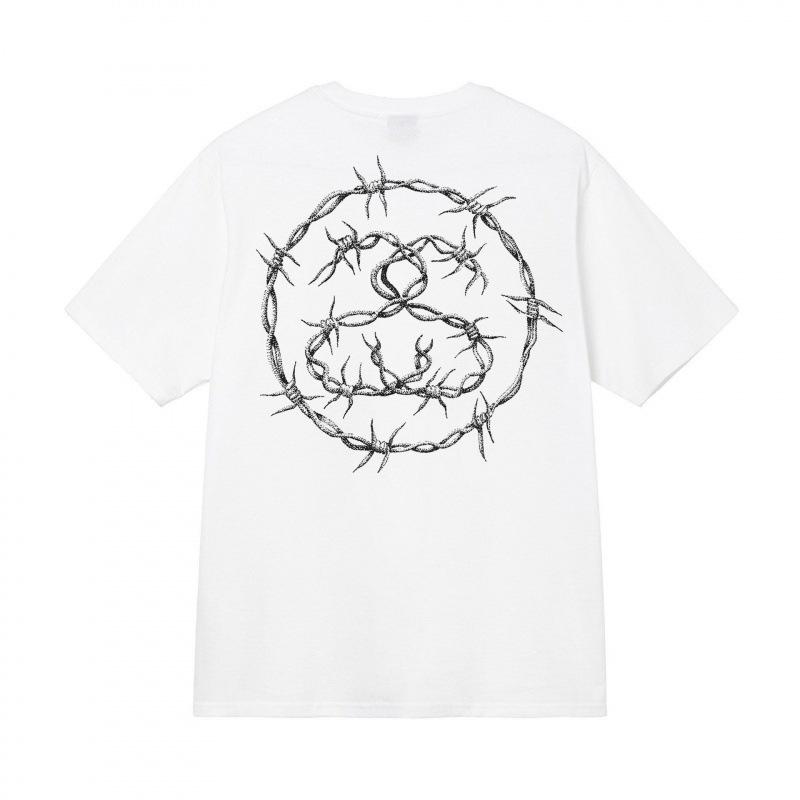 Grenzüberschreitende europäische und amerikanische Trendmarken, eine Vielzahl bedruckter Herren- und Damen-Kurzarm-T-Shirts, 220 Gramm lockere Streetwear-T-Shirts
