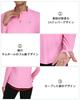 YIRUIYA Long Yoga with Thumb UV Fitness Running Women's Half-Zip T-Shirt, Sleeve, Top, Sportswear, Pilates, Holes, Stretch, Moisture-Wicking,