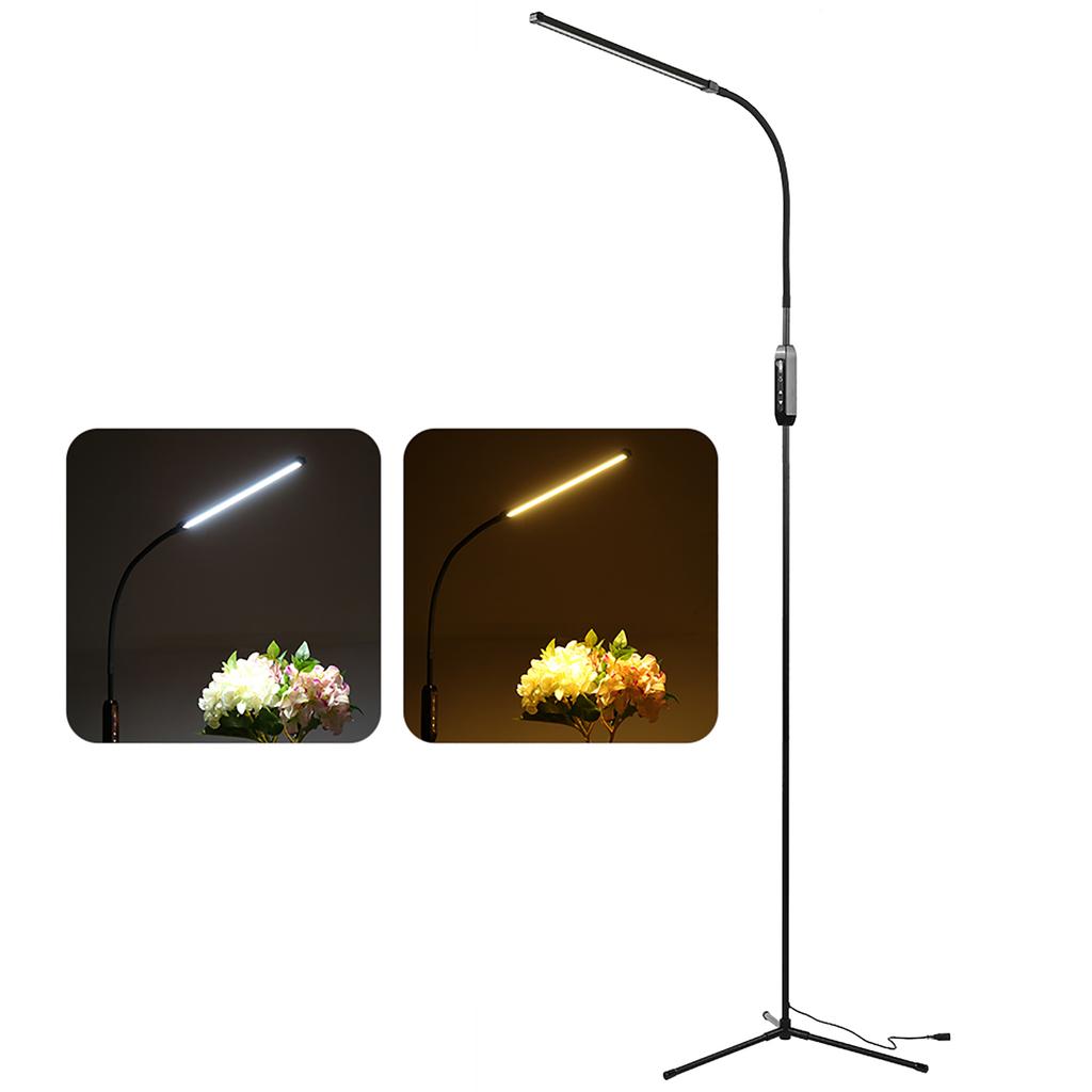 12W Black Floor Light Modern LED Remote Control 3?Fork Base Floor Light 110?240VUS Plug