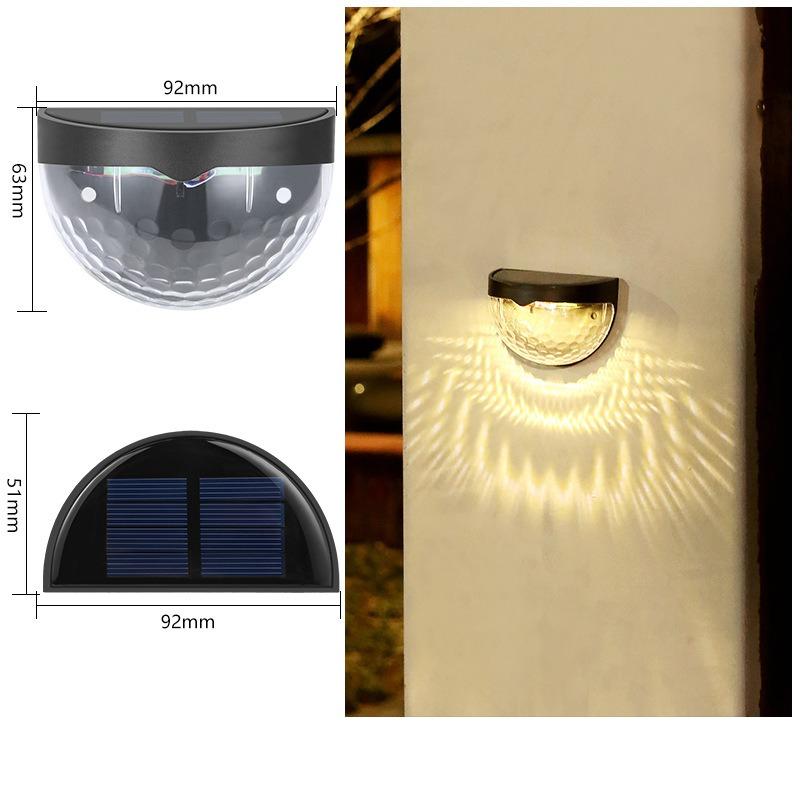 Solar Deck Lights,Solar Powered Fence Lights Dusk To Dawn LED Wall Light Outdoor Lighting Decoration for Step Yard Stair Patio Garden Warm Light