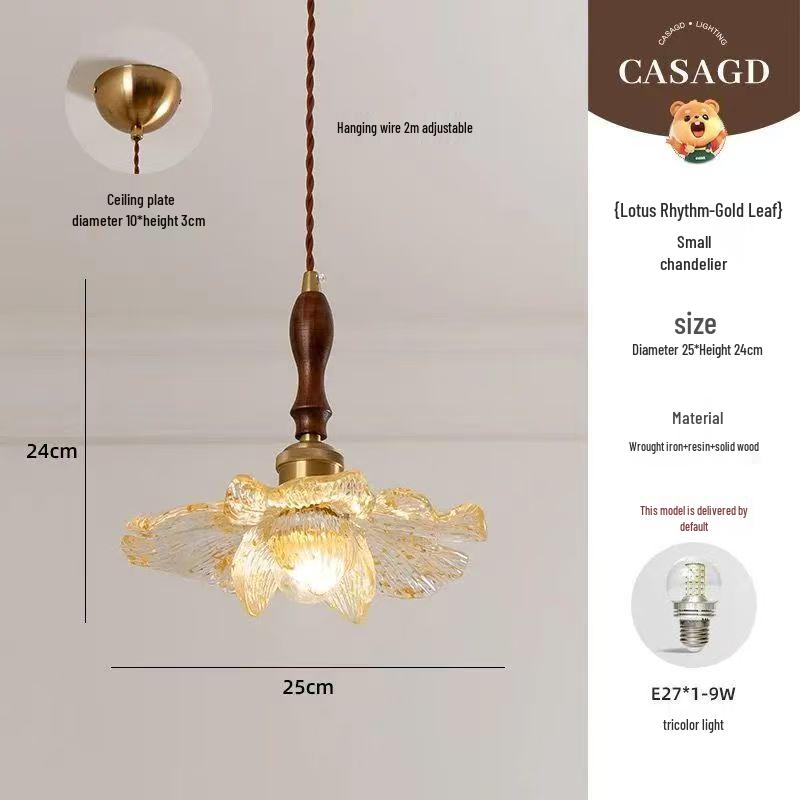 Vintage French Petal Chandelier - Zen-Inspired Song Dynasty Aesthetic for Living Room or Restaurant