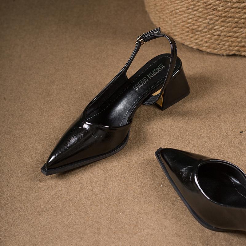 Retro Style Summer Thick Heel Women Sandals Fashion Ladies Outdoor Singbacks Party Dress Women's Footwear