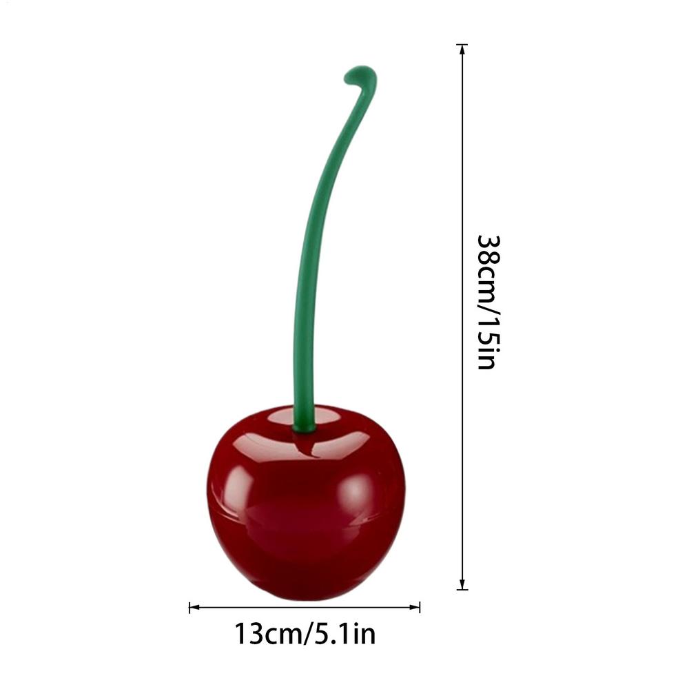 Red Toilet Brush Toilet Holder Bathroom cleaning Accessories Creative Lovely Cherry Shape Lavatory Brush Toilet Brush Holder Set