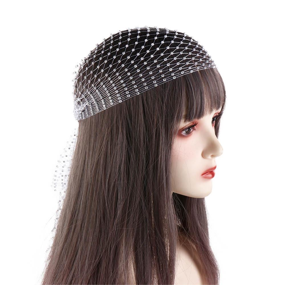 Out Bandana Summer Headwrap Bling Turban Rhinestone Headband Women Hair Scarf Mesh Head Scarf Cap