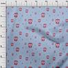 oneOone Cotton Flex Fabric Dot & Cartoon Owl Bird Print Fabric by The Yard 40 Inch