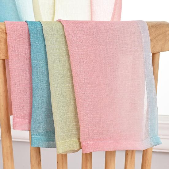 Yousheng Nordic Style Tenká polostínící Okenní Závěs Obývací pokoj Gradient Tyl Závěs Panel Průhledný Domácí Dekor