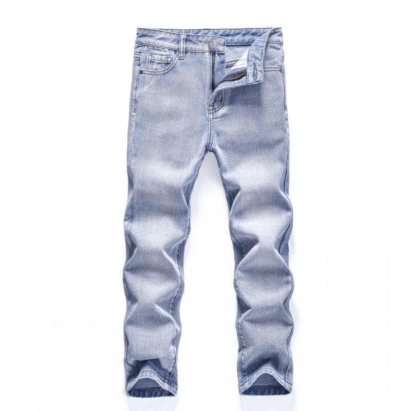 Trendy Korean Style Boys' Ripped Jeans - Casual Medium & Large Sizes for Spring & Autumn