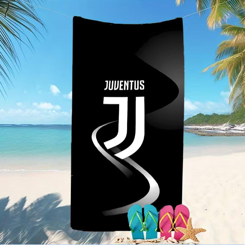 Beach Towel with Juventus FC logo Pattern - soft,absorbent,machine washable Lightweight&Modern,swimming,Travel Essentials