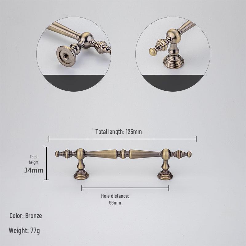 Gold European Modern Kitchen Cabinet Handle