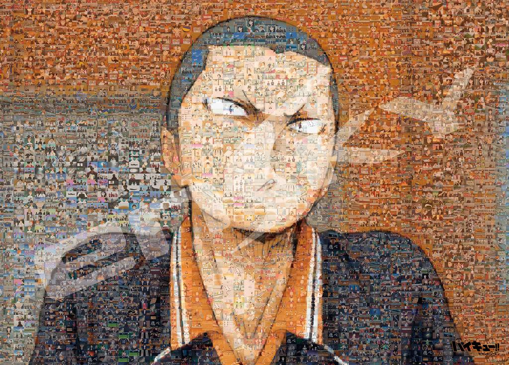 Ensky 300-Piece Jigsaw Puzzle, Haikyu!! Mosaic Art, Ryunosuke Tanaka, Large Pieces (38x53cm), 300-L509