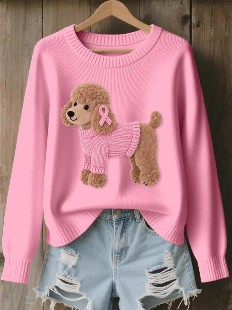 European & American Style Retro Christmas Snowman Jacquard Loose Fit Pullover Hoodie