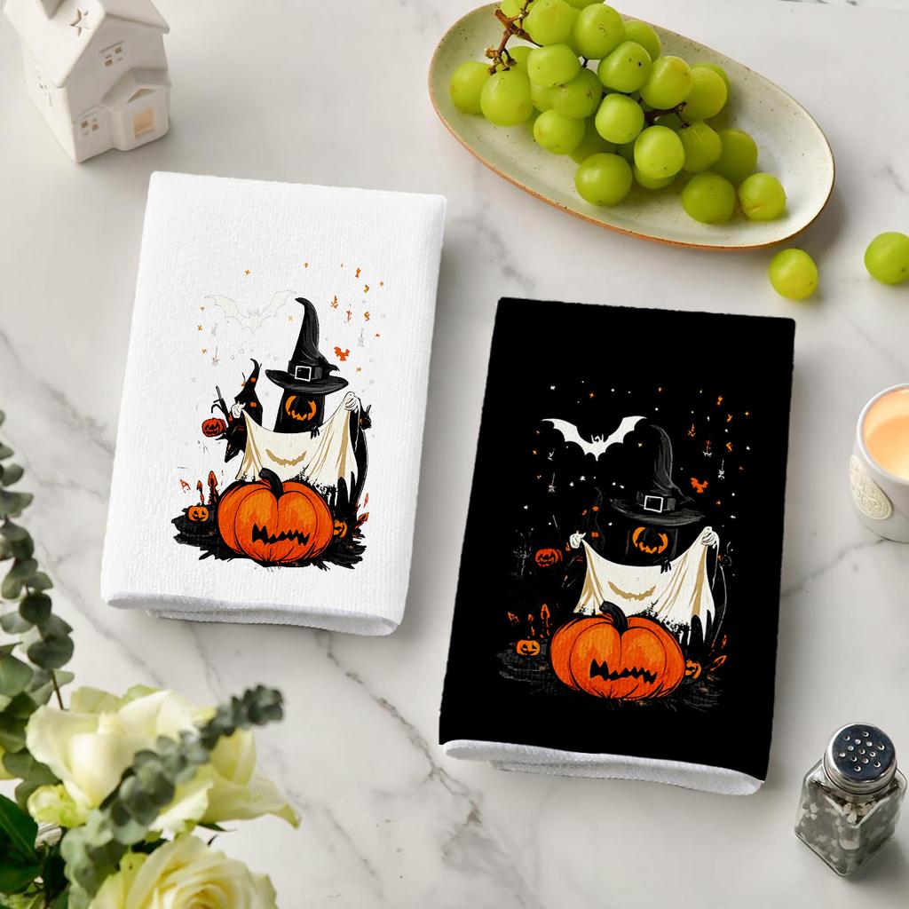 Halloween Towel Ornament Gift Microfiber Printing Kitchen Towel Special Dish Towel Rag