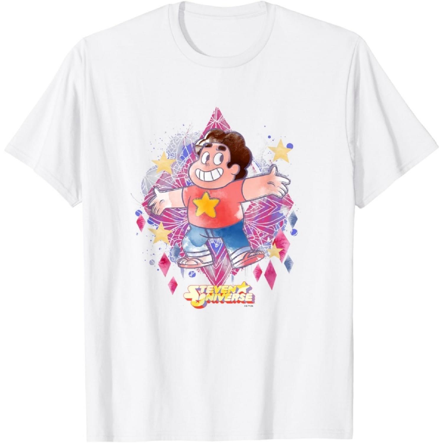 Steven Universe Steven Sketch Watercolor Faded T-Shirt S