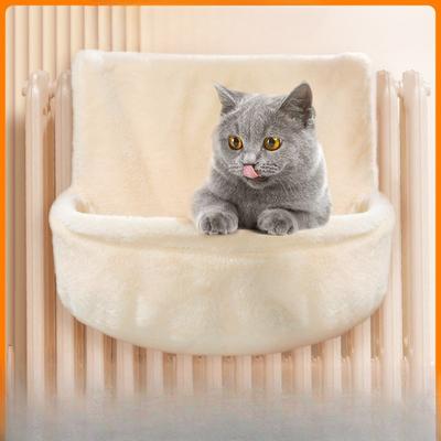 Heizkörper Katzenhängematte, Hängematte, Rundes Haustierbett, Katzenbett mit Eisenrahmen, Schlafsack Katzenzubehör