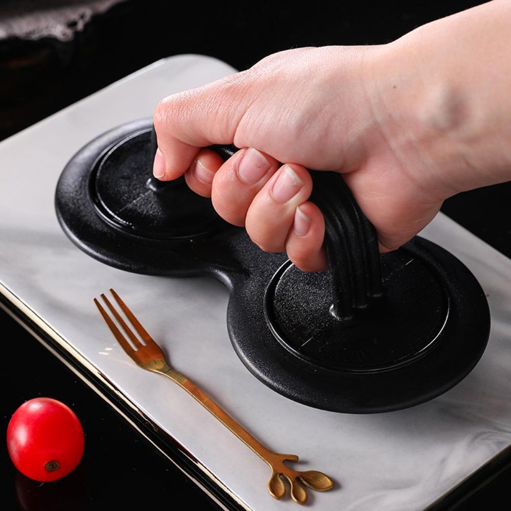 Easy To Clean Manual Hamburger Meat Press Non Stick Detachable Patty Maker Double Hole Patty Press Mold Beef