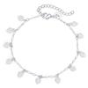 925 Sterling Silver Pretty Nice Leaf Chain Bracelet Fashion Charm Anklet Wedding Cute Women Lady Party Gift LH036