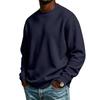 Men S Loose Fit Long Sleeve Crew Neck Solid Color Fleece Sweatshirt Fall Winter