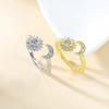 Fashion Shiny Zircon Rings for Unisex Sun Moon Adjustable Open Couple Rings Luxury Exquisite Elegant Wedding Party Jewelry Gifts
