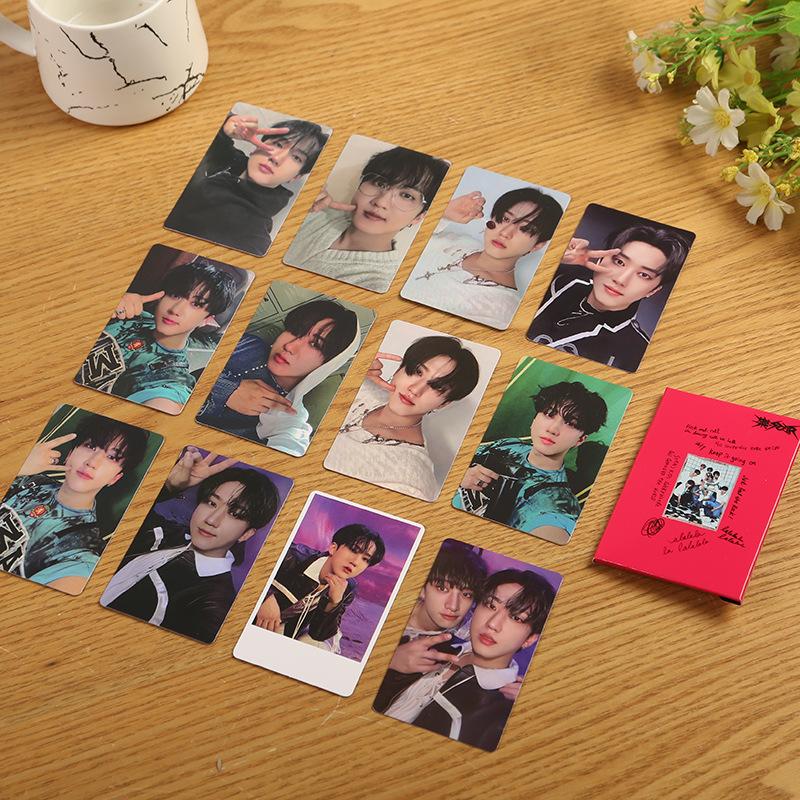 Skzoo Stray Kids Rock Star Album Same Style Photocards Hyunjin Han Idol Collectible Lomo Cards Fan Merch For Fans Collection Kid Friendly Entertaining