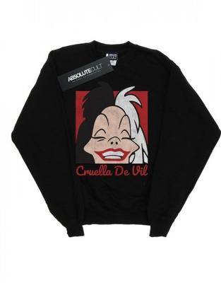 Girls Cruella De Vil Cropped Head Sweatshirt