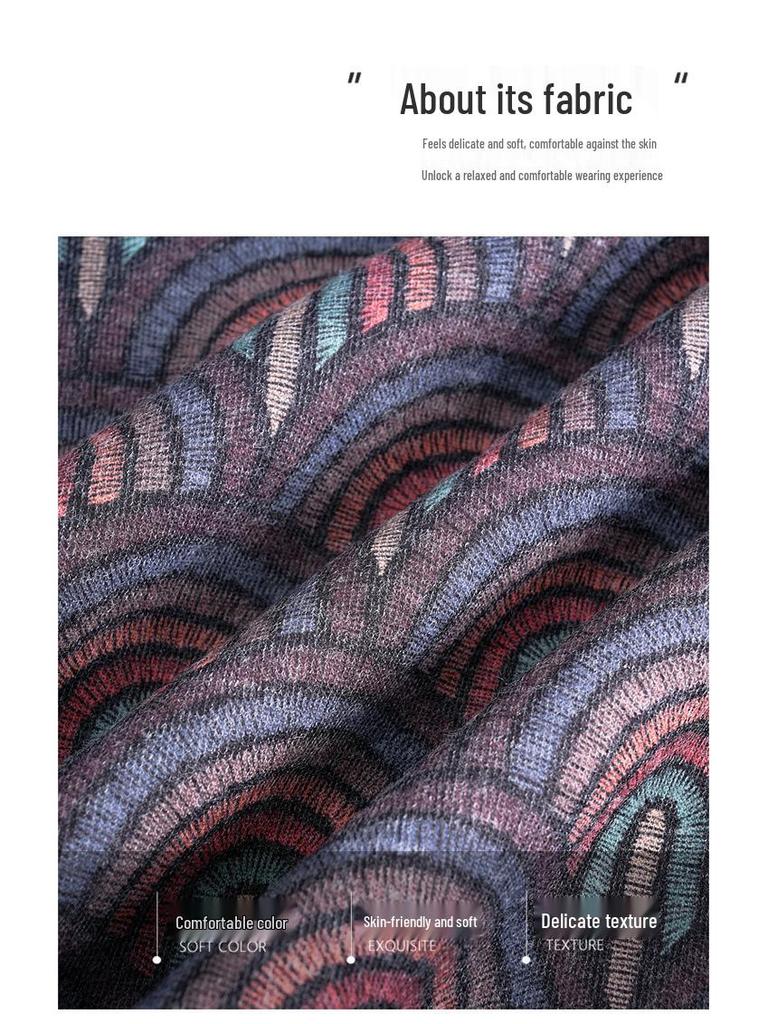 Women's Plus Velvet Thick Knit Sweater - Warm Autumn/Winter Lamb’s Wool Coat for Middle-Aged and Elderly Moms