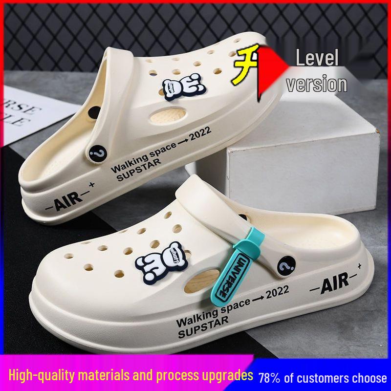 Herren Sommer Atmungsaktiv Dicksohlige Rutschfeste Lässige Strandsandalen