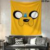 Adventure Time Anime Wall Tapestry Aesthetic Wall Hanging Printed Fabric Blanket Decorative Tapestries for Bedroom Living Room Home Decor